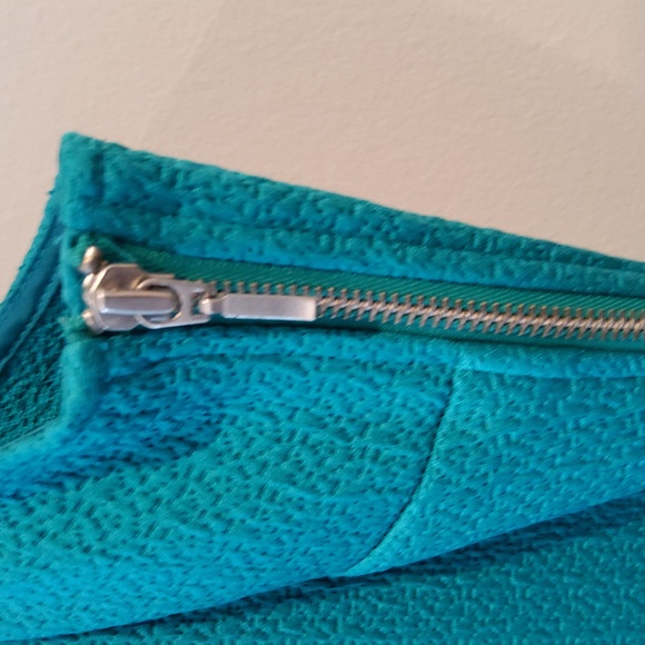 MNG Casual Mini dress with Side zipper Teal Size Medium - Picture 5 of 5